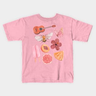 Vintage Summer Whimsical Kids T-Shirt